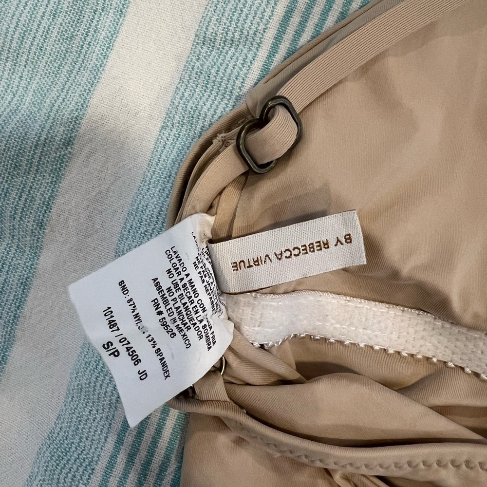Classic Halter One-Piece Swimsuit in Beige - Picture 3 of 3